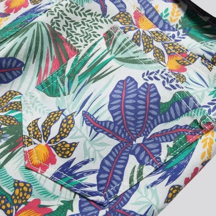 Skinny denim shorts
 for men