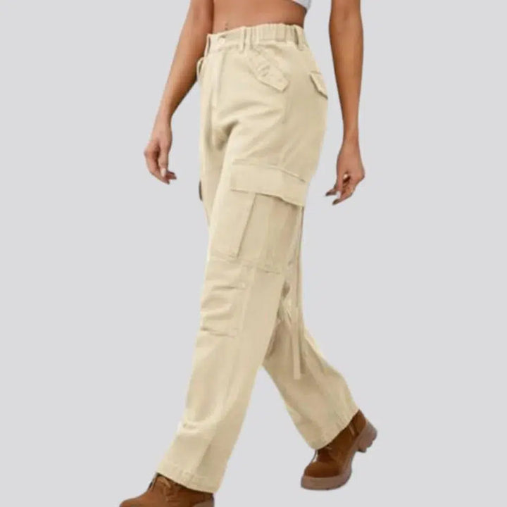 Straight color jean pants