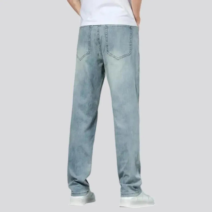 Thin stonewashed jeans
 for men