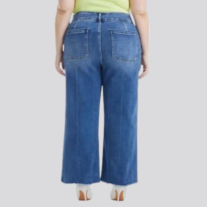 Plus-size women's wide-leg jeans