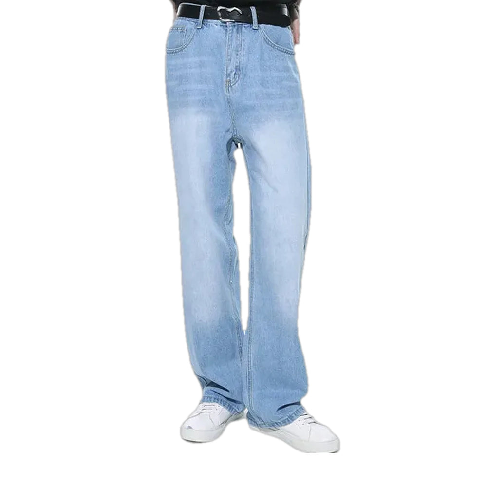 Colored Fashion Street Style Men's Jeans - Light Blue